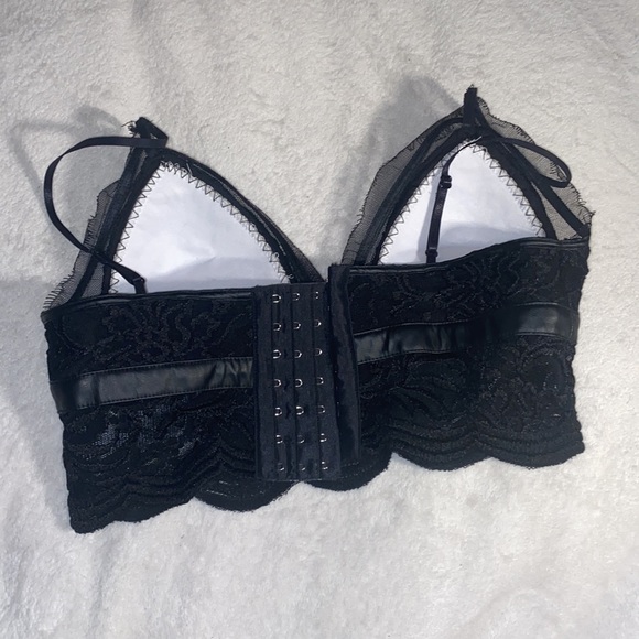 Marciano Leather and Lace Top - Picture 9 of 11